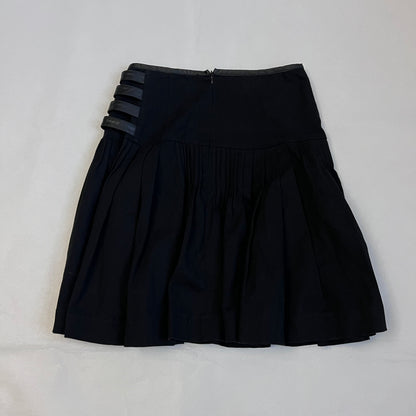 annarita n corpcore utility buckle pocket pleated black midi skirt