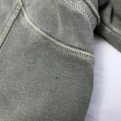 vintage diesel red tag khaki embroidery ornament text long sleeve zip hoodie jacket