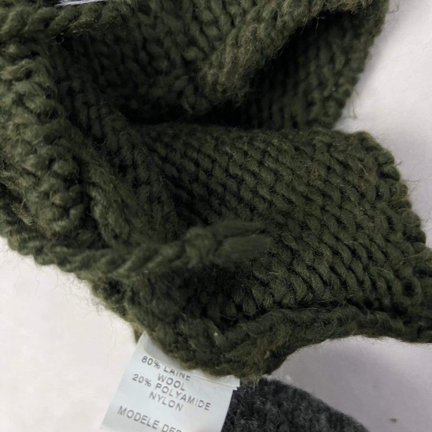 khaki anti flirt wool blend knit cut out high neck vest top