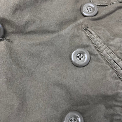 khaki diesel corpcore asymmetric button down trench style jacket