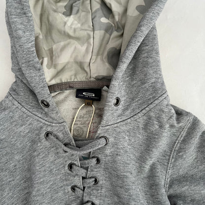 Grey Pink Striped Lace Up G-Star RAW Hoodie