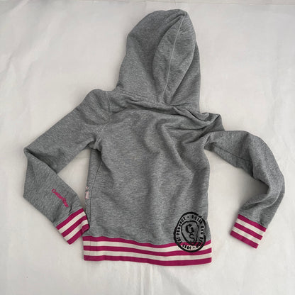 Grey Pink Striped Lace Up G-Star RAW Hoodie