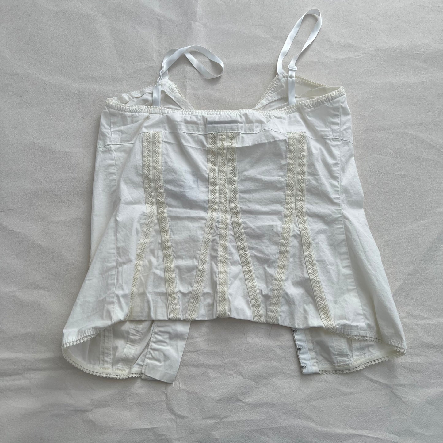 Max & Co White Cream Lace Hook and Eye Corset Cami