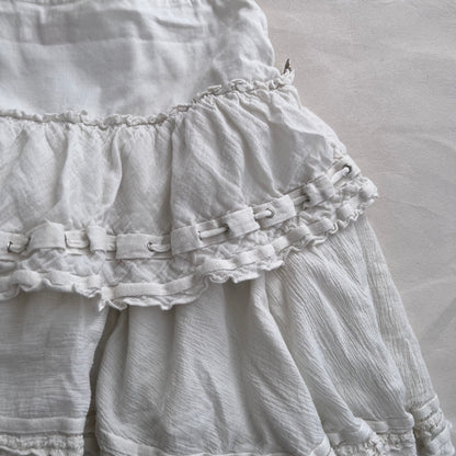 Shirt Passion Eurosummer Boho White Ruffle Mini Skirt