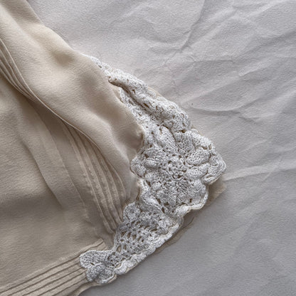 Bcbgmaxazria Cream Butter Yellow White Embroidery Lace Babydoll Camisole