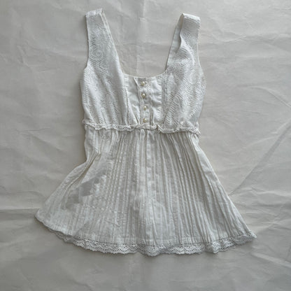 Prairie Morgan De Toi Babydoll Broderie Anglaise Wide Strap Blouse