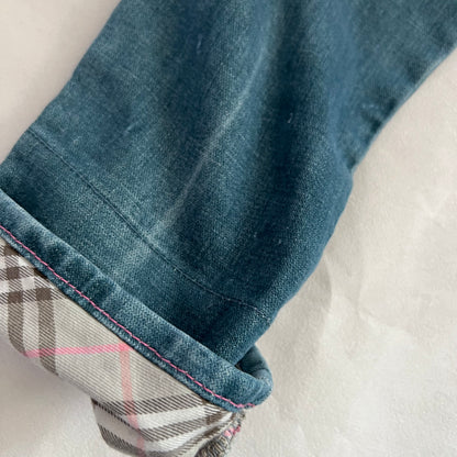 Burberry Blue Label Medium Wash Nova Check Denim Capris