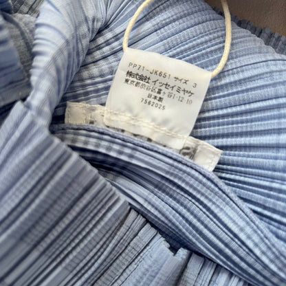 Pleats Please Issey Miyake Icey Baby Blue Short Sleeve Top