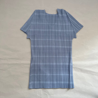 Pleats Please Issey Miyake Icey Baby Blue Short Sleeve Top