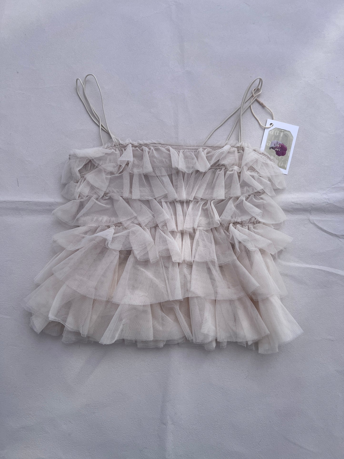 Coquette Coco Deal Ivory Ruffle Tulle Camisole