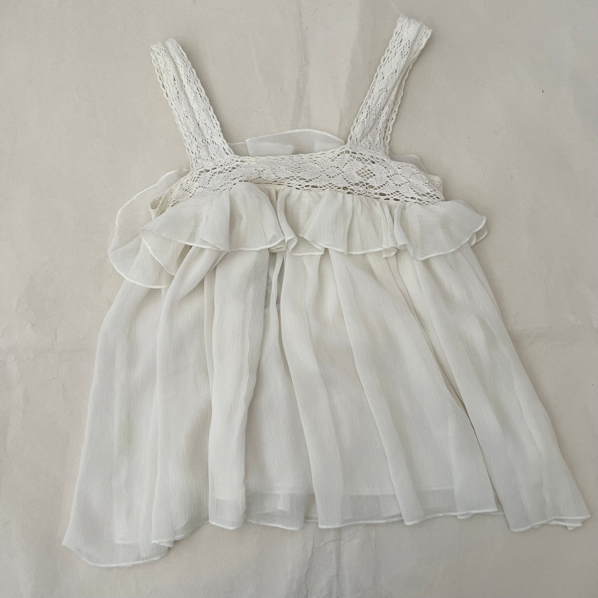 White Broderie Anglaise Lace Trim Babydoll Camisole