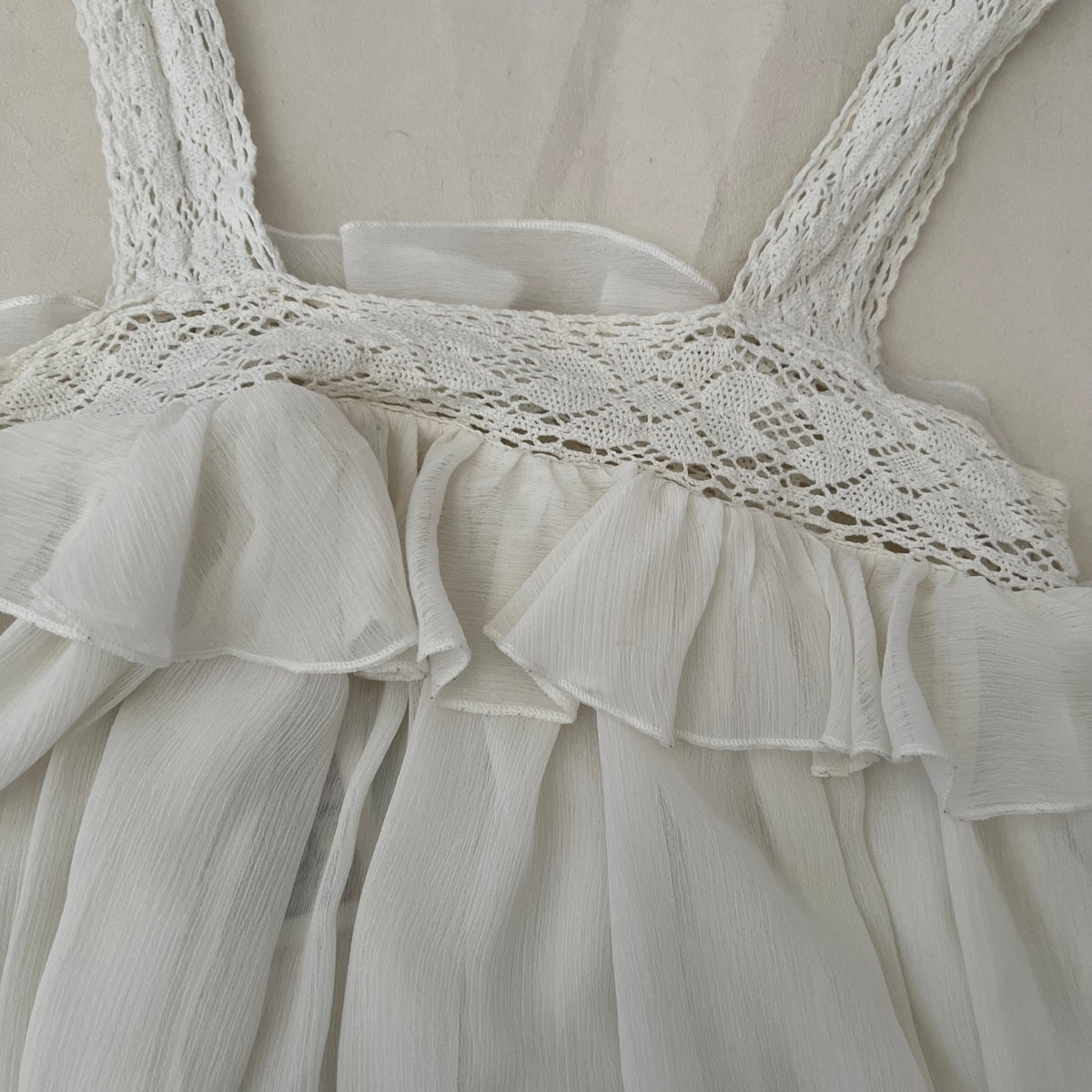 White Broderie Anglaise Lace Trim Babydoll Camisole