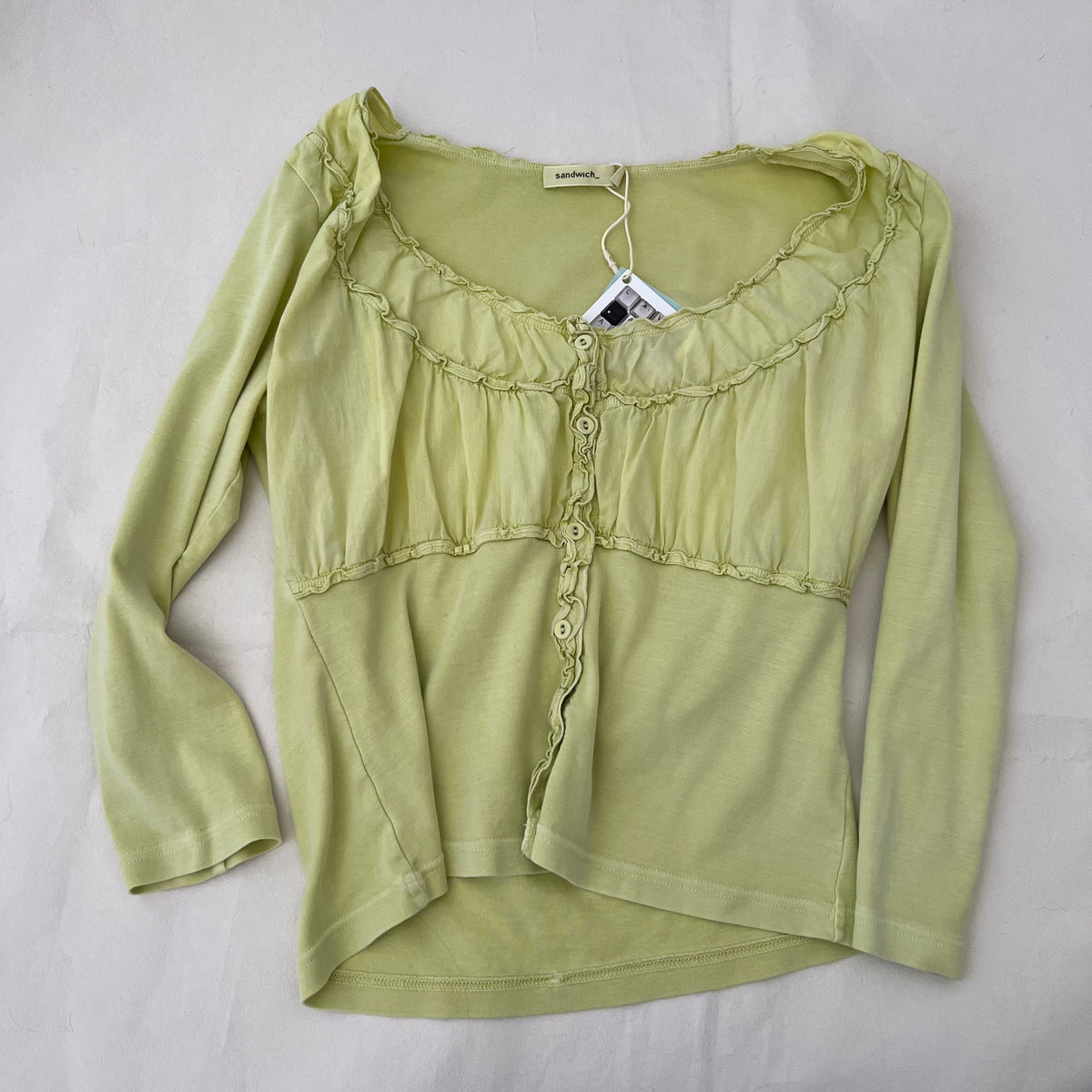 Apple Green Ruched Milkmaid Fitted Half Sleeve Blouse Shirt