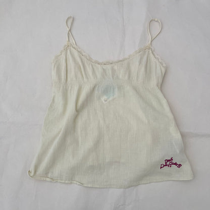 Diesel Cream Lace Trim Babydoll Camisole