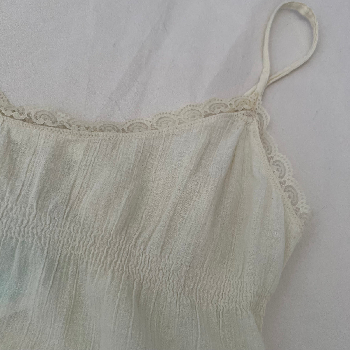 Diesel Cream Lace Trim Babydoll Camisole