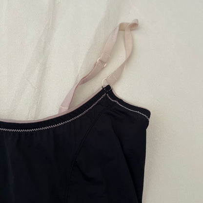 D&G Black Baby Pink Trim Camisole