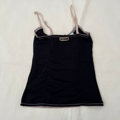D&G Black Baby Pink Trim Camisole