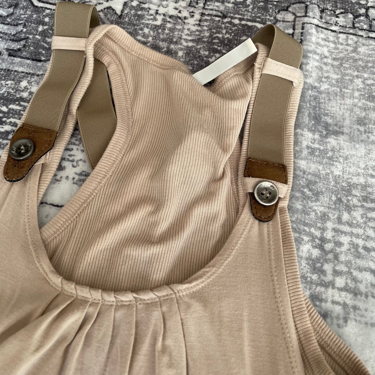 米色西部实用皮革饰带束腰背心