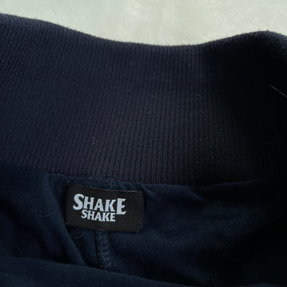 navy shake shake wool blend preppy y2k pleated jersey mini skirt