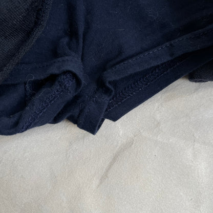 navy shake shake wool blend preppy y2k pleated jersey mini skirt