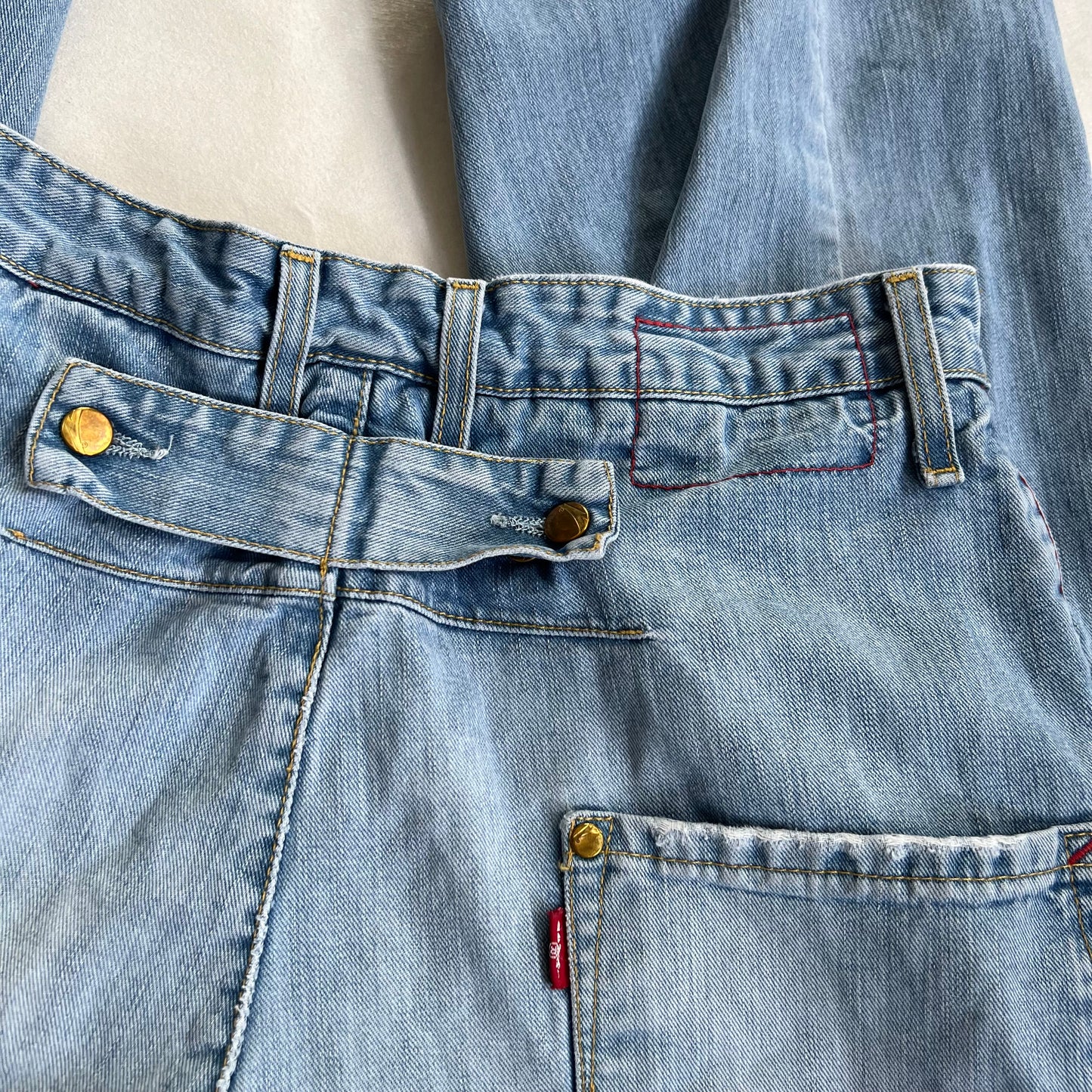 vintage levi's engineered jeans light wash denim baggy wide leg jeans