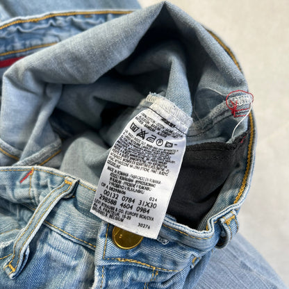 vintage levi's engineered jeans light wash denim baggy wide leg jeans