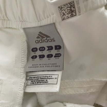 adidas 3/4 crop capri grey silver stripes and utility white trousers