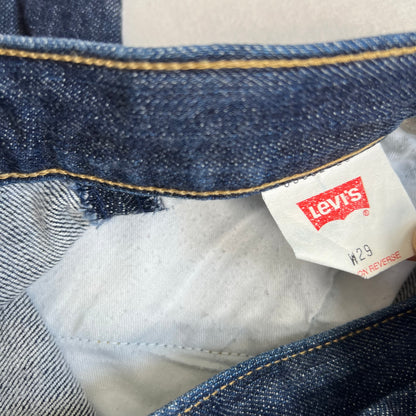 levi's engineered navy indigo back buckle 3d engineering wide leg baggy jeans