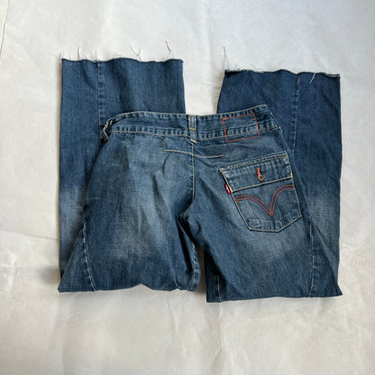 vintage levi's low rise medium wash straight denim jeans