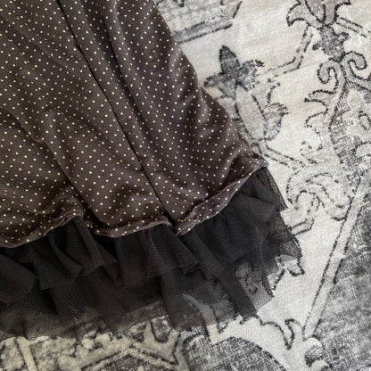 Vive Maria Dusy 紫色挤奶女工波点七分袖修身中长连衣裙