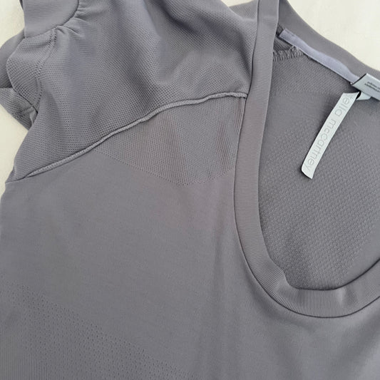 Adidas x Stella Mccartney Purple Grey Oversized Wide Neck Short Sleeve Pullover