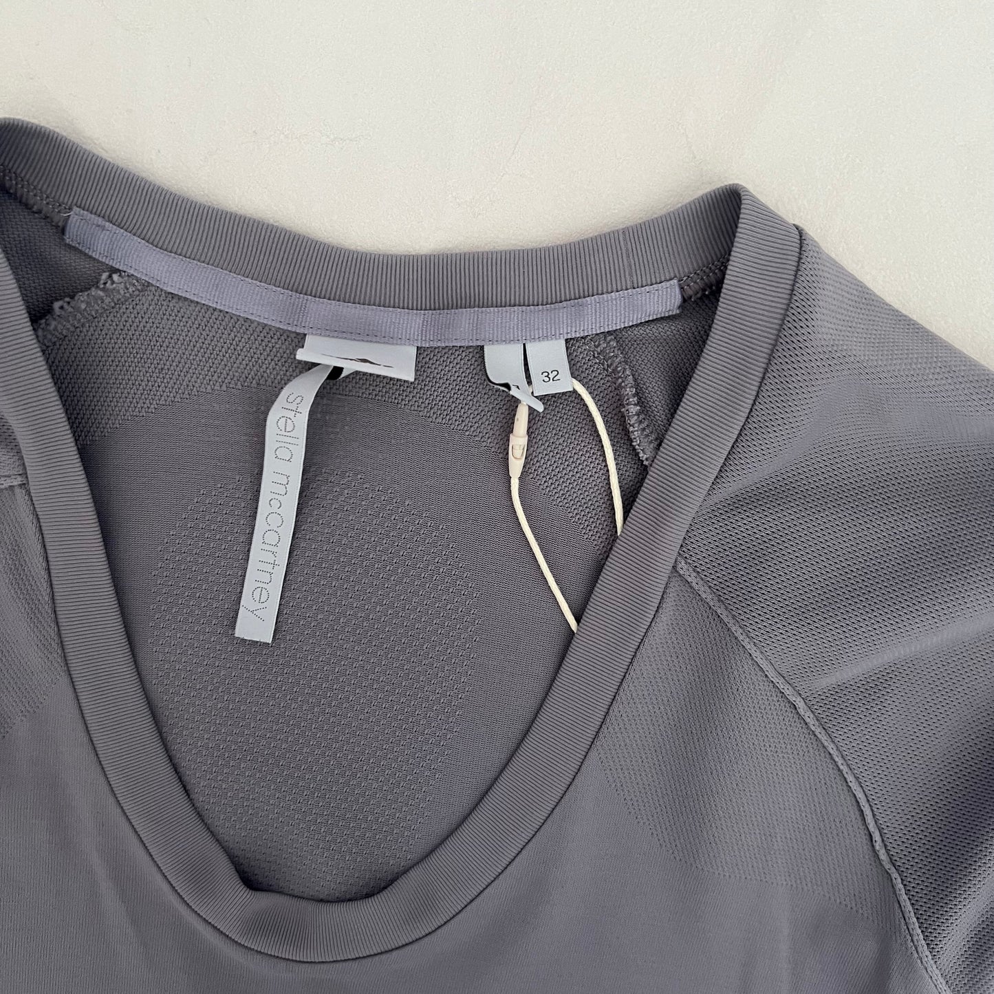 Adidas x Stella Mccartney Purple Grey Oversized Wide Neck Short Sleeve Pullover
