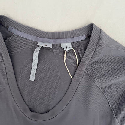 Adidas x Stella Mccartney Purple Grey Oversized Wide Neck Short Sleeve Pullover