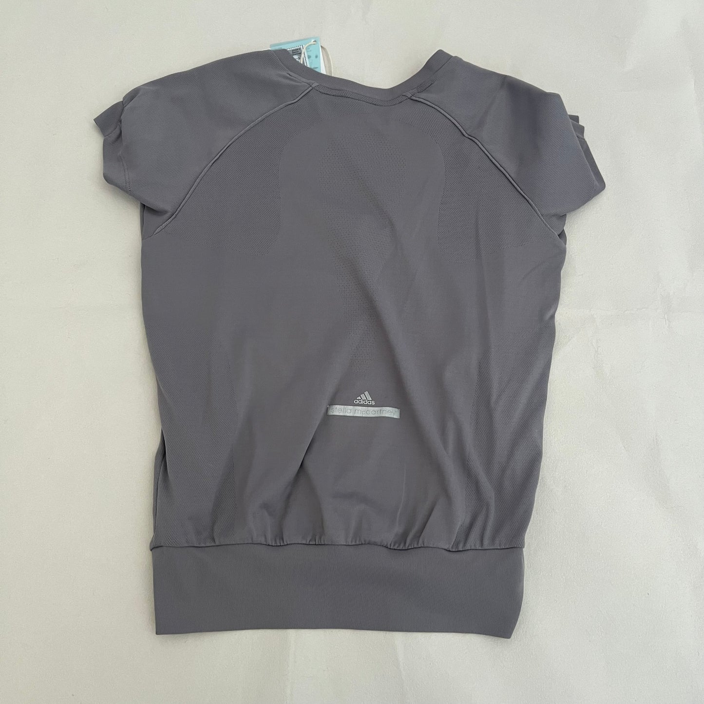 Adidas x Stella Mccartney Purple Grey Oversized Wide Neck Short Sleeve Pullover