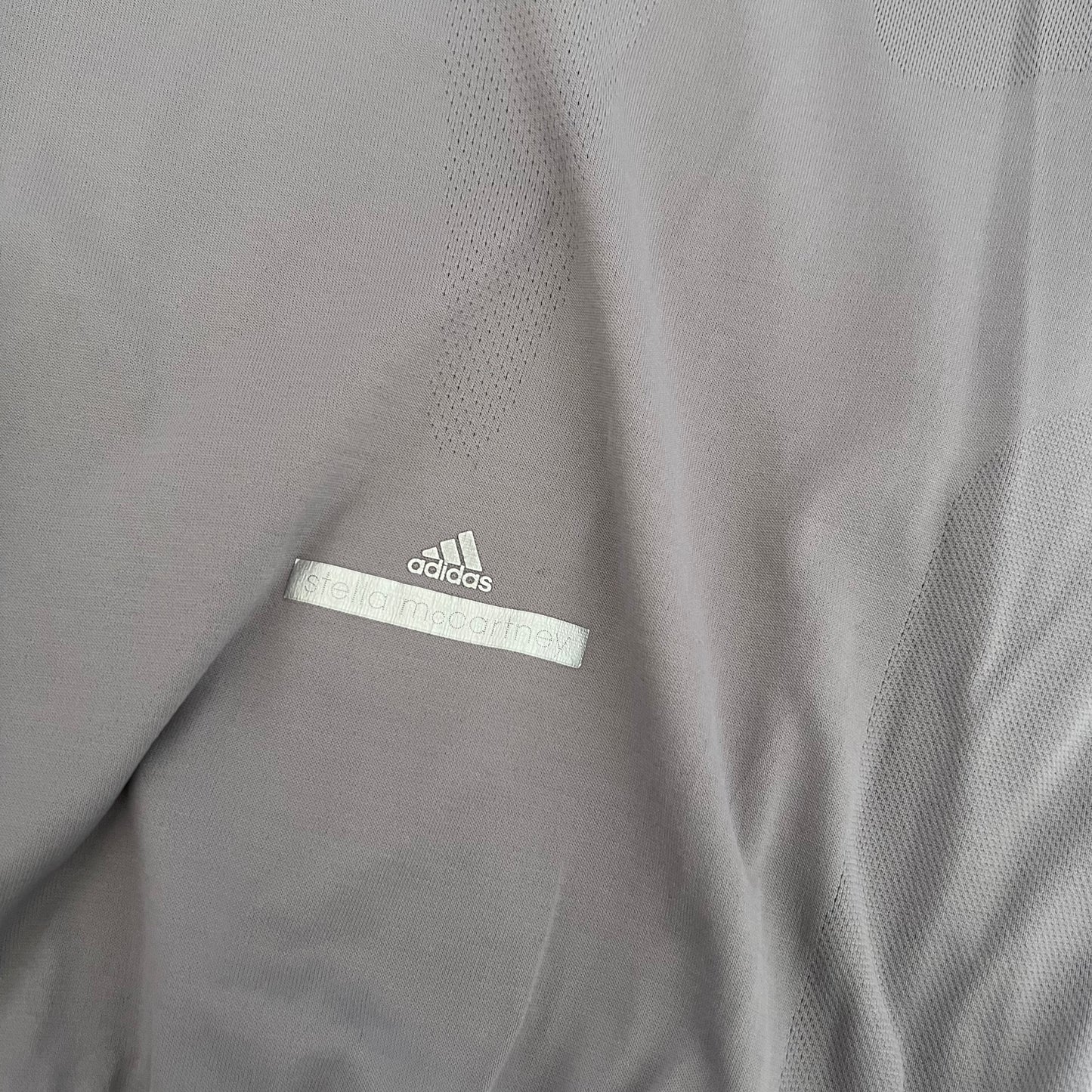 Adidas x Stella Mccartney Purple Grey Oversized Wide Neck Short Sleeve Pullover