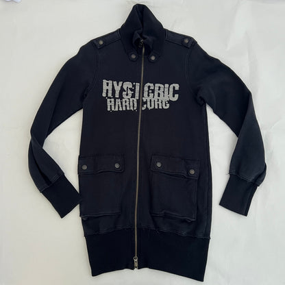 Hysteric Glamour Corpcore Military Style Buckle Round Button Accent Long Zip Jacket