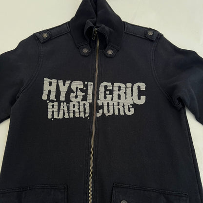 Hysteric Glamour Corpcore Military Style Buckle Round Button Accent Long Zip Jacket