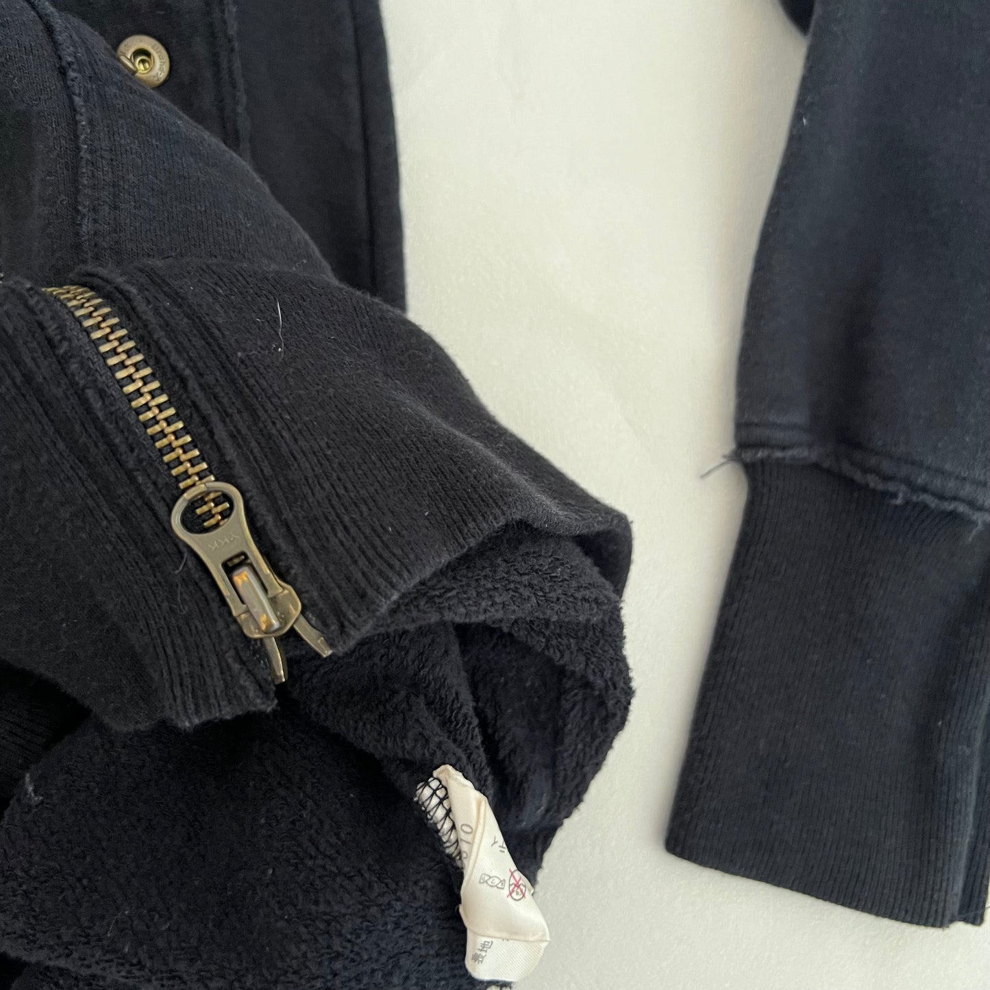 Hysteric Glamour Corpcore Military Style Buckle Round Button Accent Long Zip Jacket