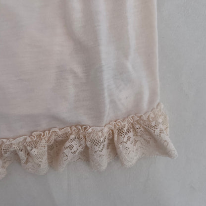Gelato Pique Peach Ivory Pink Babydoll Ruched Frill Hem Camisole