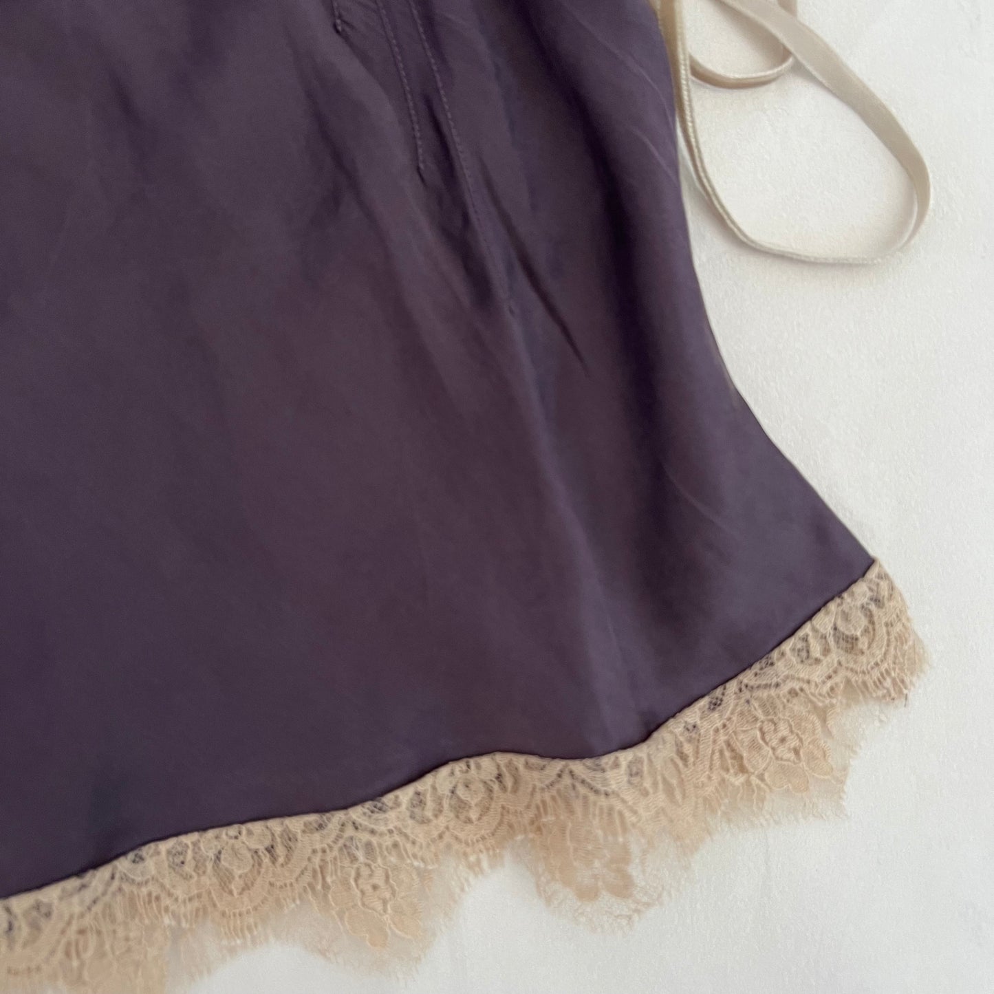 Liu Jo Romantic Purple Silk Beige Lace Trim Blouson