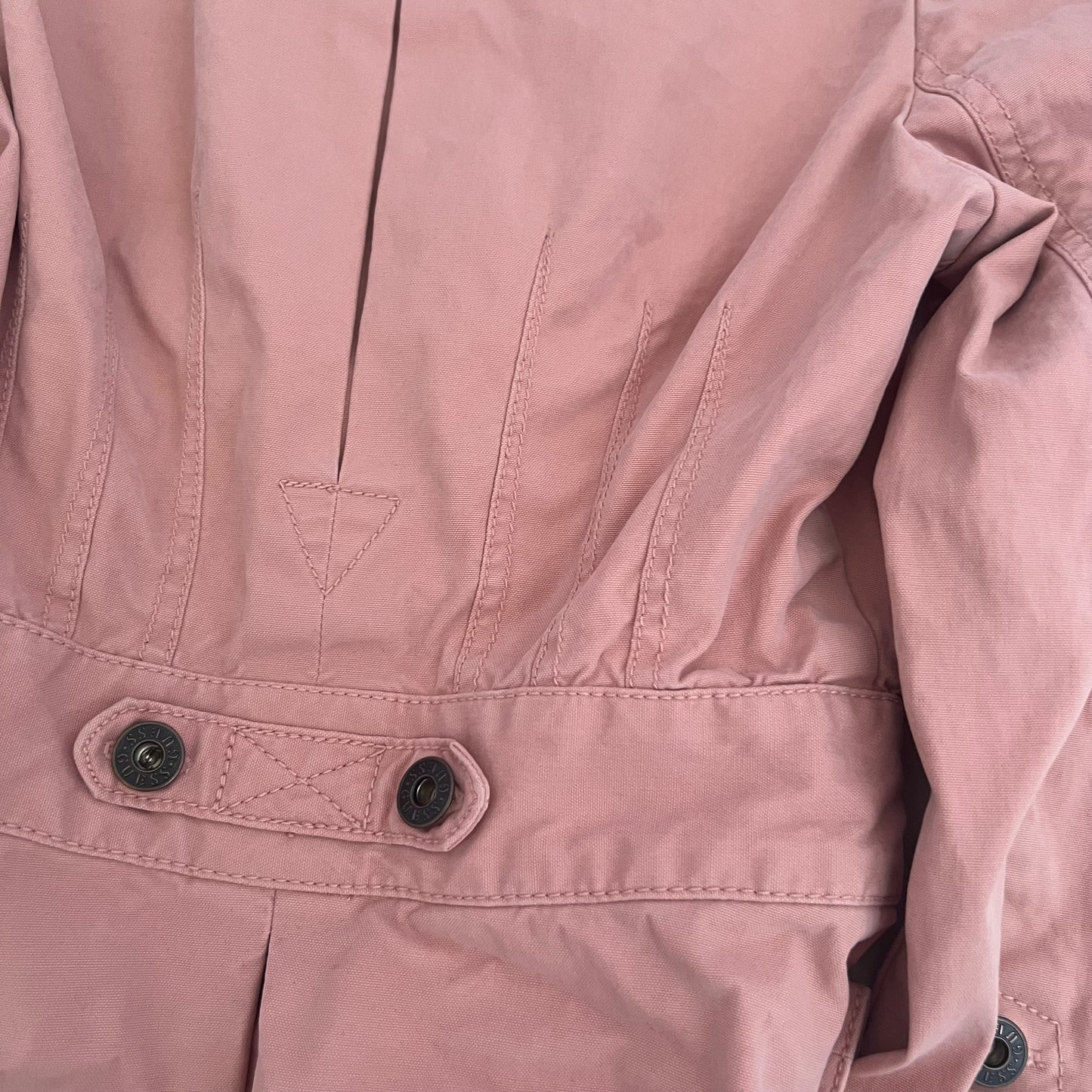 Guess Dusty Pink Long Sleeve Frill Hem High Neck Jacket