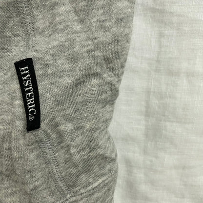 vintage hysteric glamour coquette grey lace ruched long sleeve hoodie