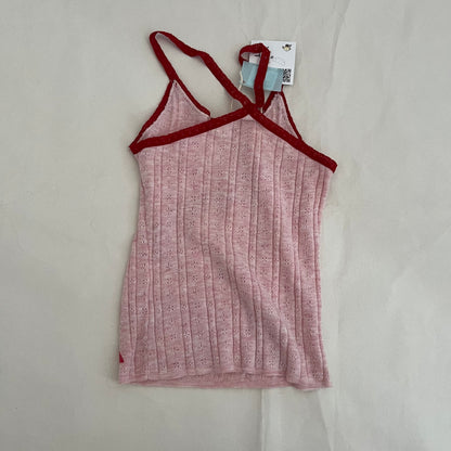 Hysteric Glamour Pink Red Bunny XXX Graphic Lace Trim Camisole