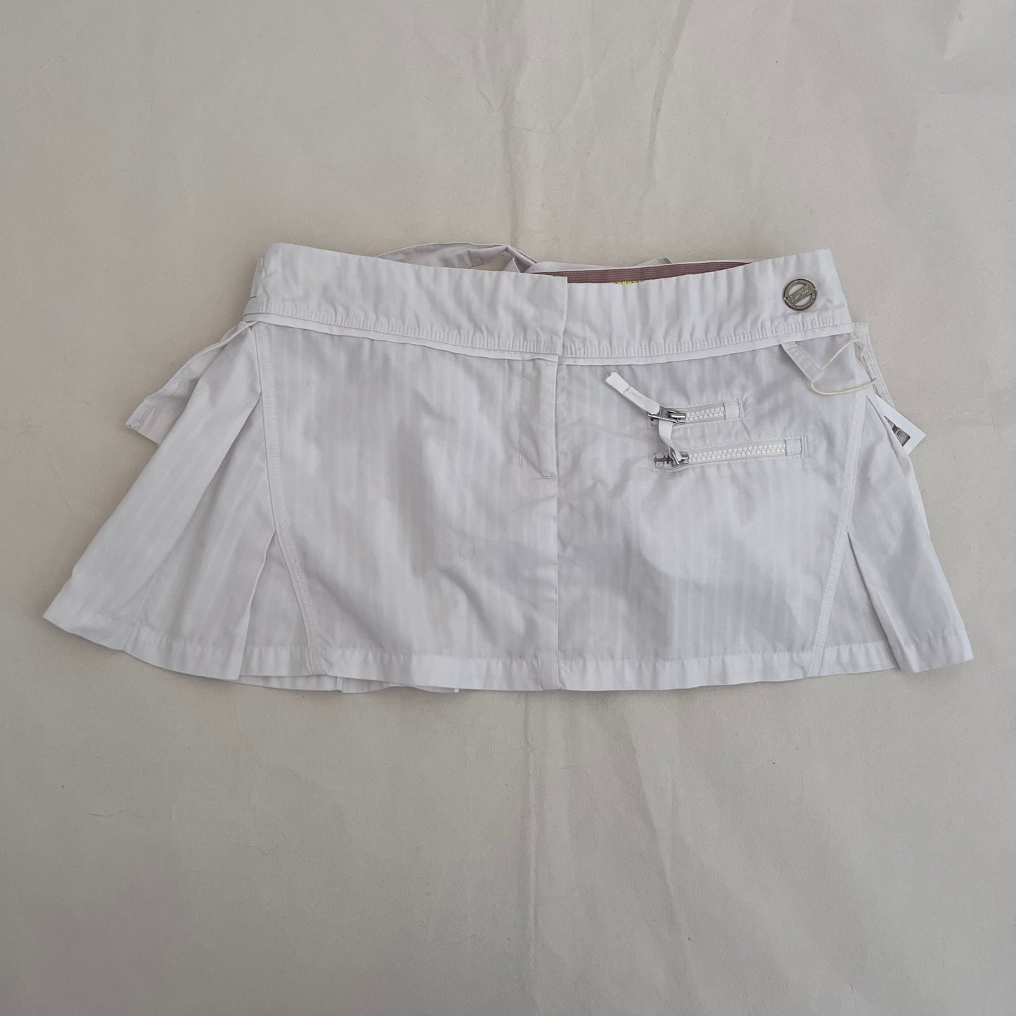 Adidas X Stella Mccartney White Pleated Two Way Mini Tennis Skirt