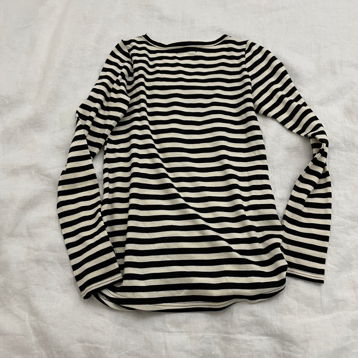 burberry blue label black white striped long sleeve