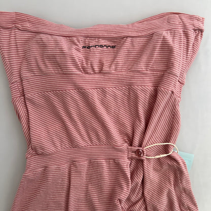 Fornarina Pink Striped Banded Button Accent Bandeau Top