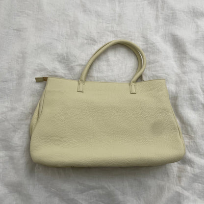 rare music for living cream leather treble note shoulder bag