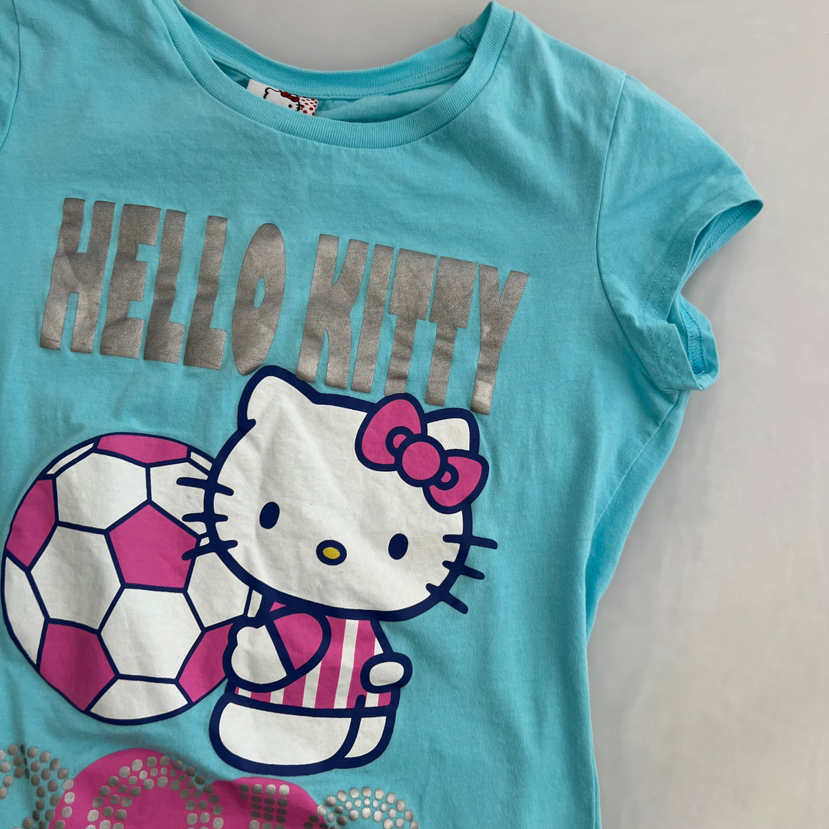 Turquoise Hello Kitty Heart 2010 World Cup T Shirt