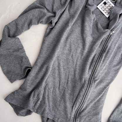 Grey Promod Asymmetric Zip Drape Fitted Cardigan Jacket