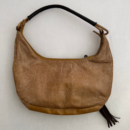 Blumarine Tan Brown Western Cut Out Print Shoulder Bag